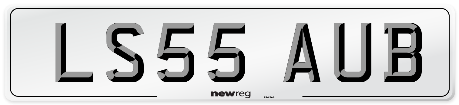 LS55 AUB Number Plate from New Reg
